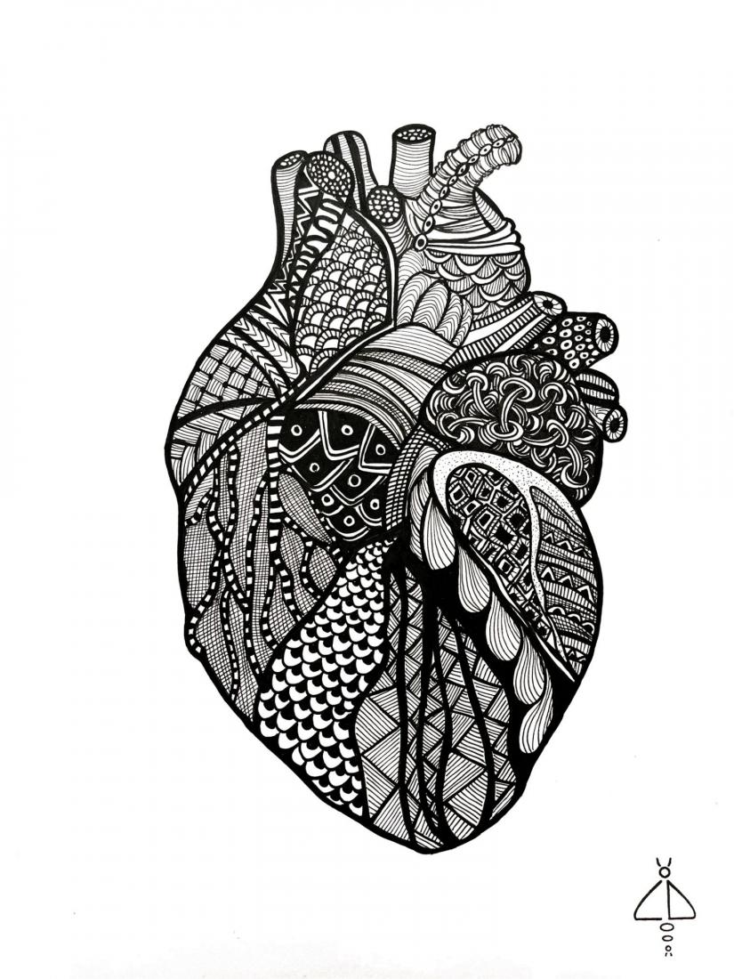 Coeur Zentangle