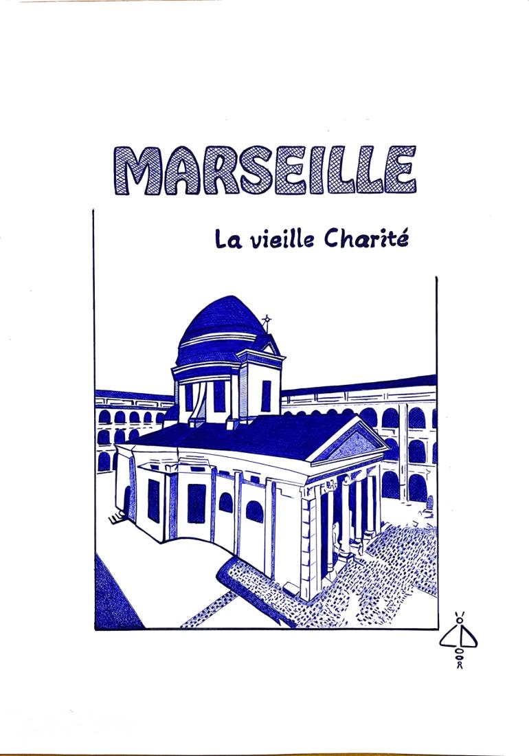 Affiche Marseille au stylo Bic12R