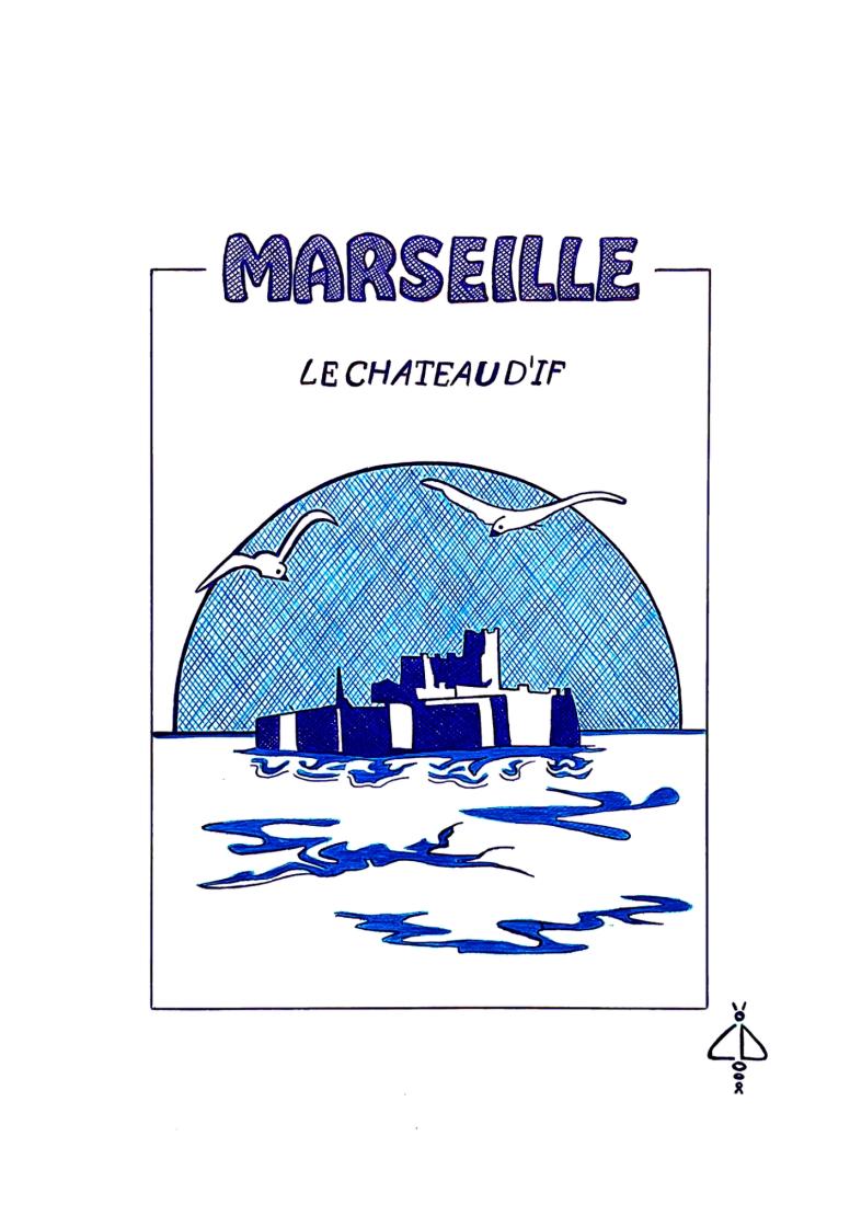 Affiche Marseille au stylo Bic9R